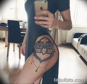 Фото красивые тату на бедре 12.08.2019 №111 - beautiful tattoos on the hip - tatufoto.com