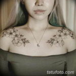 Фото красивые тату на ключице 12.08.2019 №008 - beautiful clavicle tattoos - tatufoto.com