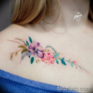 Фото красивые тату на ключице 12.08.2019 №009 - beautiful clavicle tattoos - tatufoto.com