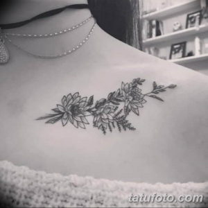 Фото красивые тату на ключице 12.08.2019 №016 - beautiful clavicle tattoos - tatufoto.com