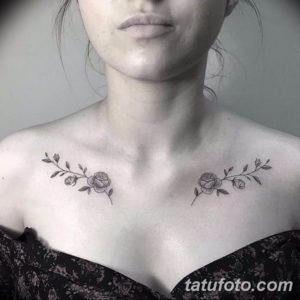 Фото красивые тату на ключице 12.08.2019 №027 - beautiful clavicle tattoos - tatufoto.com