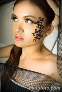 Фото красивые тату на лице 12.08.2019 №016 - beautiful face tattoos - tatufoto.com