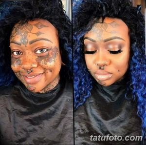 Фото красивые тату на лице 12.08.2019 №022 - beautiful face tattoos - tatufoto.com