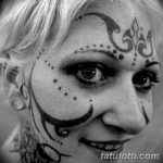 Фото красивые тату на лице 12.08.2019 №023 - beautiful face tattoos - tatufoto.com