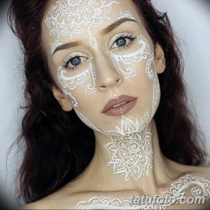 Фото красивые тату на лице 12.08.2019 №024 - beautiful face tattoos - tatufoto.com