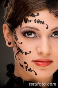 Фото красивые тату на лице 12.08.2019 №028 - beautiful face tattoos - tatufoto.com