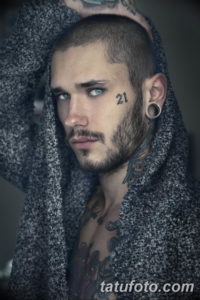 Фото красивые тату на лице 12.08.2019 №036 - beautiful face tattoos - tatufoto.com