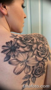 Фото красивые тату на лопатке 12.08.2019 №004 - tattoos on the shoulder bla - tatufoto.com
