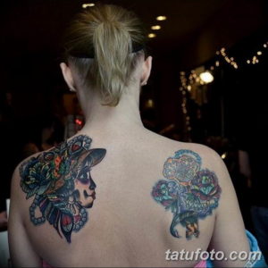 Фото красивые тату на лопатке 12.08.2019 №082 - tattoos on the shoulder bla - tatufoto.com