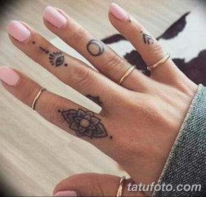 Фото красивые тату на пальцах 12.08.2019 №002 - beautiful finger tattoos - tatufoto.com