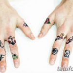 Фото красивые тату на пальцах 12.08.2019 №092 - beautiful finger tattoos - tatufoto.com