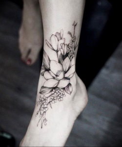 Фото красивые тату на щиколотке 12.08.2019 №014 - beautiful ankle tattoos - tatufoto.com