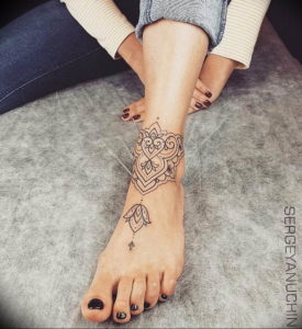 Фото красивые тату на щиколотке 12.08.2019 №100 - beautiful ankle tattoos - tatufoto.com