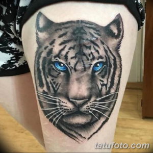 Фото красивые тату тигр 12.08.2019 №006 - beautiful tiger tattoos - tatufoto.com