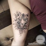 Фото красивые тату тигр 12.08.2019 №011 - beautiful tiger tattoos - tatufoto.com