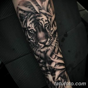 Фото красивые тату тигр 12.08.2019 №014 - beautiful tiger tattoos - tatufoto.com
