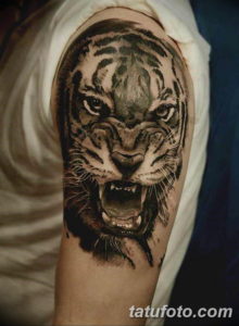 Фото красивые тату тигр 12.08.2019 №024 - beautiful tiger tattoos - tatufoto.com