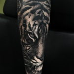 Фото красивые тату тигр 12.08.2019 №025 - beautiful tiger tattoos - tatufoto.com