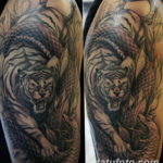 Фото красивые тату тигр 12.08.2019 №028 - beautiful tiger tattoos - tatufoto.com