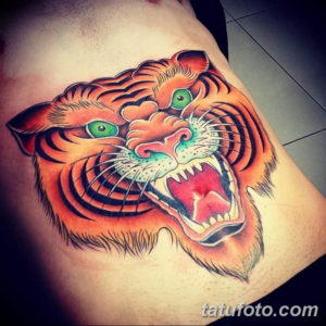 Фото красивые тату тигр 12.08.2019 №035 - beautiful tiger tattoos - tatufoto.com