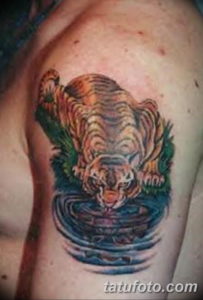 Фото красивые тату тигр 12.08.2019 №050 - beautiful tiger tattoos - tatufoto.com