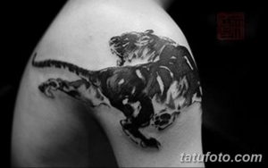 Фото красивые тату тигр 12.08.2019 №051 - beautiful tiger tattoos - tatufoto.com