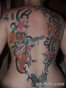 Фото красивые тату тигр 12.08.2019 №055 - beautiful tiger tattoos - tatufoto.com
