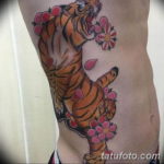 Фото красивые тату тигр 12.08.2019 №062 - beautiful tiger tattoos - tatufoto.com