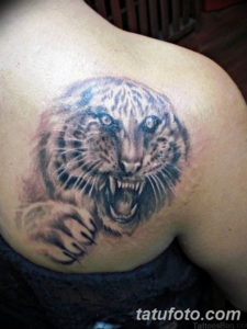 Фото красивые тату тигр 12.08.2019 №067 - beautiful tiger tattoos - tatufoto.com