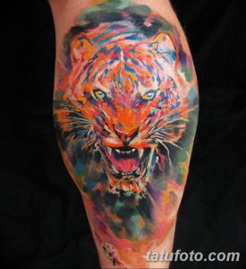 Фото красивые тату тигр 12.08.2019 №072 - beautiful tiger tattoos - tatufoto.com