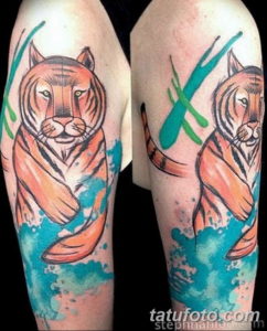 Фото красивые тату тигр 12.08.2019 №073 - beautiful tiger tattoos - tatufoto.com