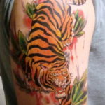 Фото красивые тату тигр 12.08.2019 №077 - beautiful tiger tattoos - tatufoto.com