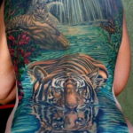 Фото красивые тату тигр 12.08.2019 №082 - beautiful tiger tattoos - tatufoto.com