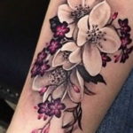 Фото красивые тату цветы 12.08.2019 №002 - beautiful tattoo flowers - tatufoto.com