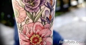 Фото красивые тату цветы 12.08.2019 №008 - beautiful tattoo flowers - tatufoto.com