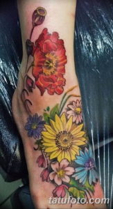 Фото красивые тату цветы 12.08.2019 №012 - beautiful tattoo flowers - tatufoto.com