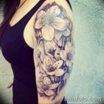 Фото красивые тату цветы 12.08.2019 №015 - beautiful tattoo flowers - tatufoto.com