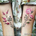 Фото красивые тату цветы 12.08.2019 №026 - beautiful tattoo flowers - tatufoto.com