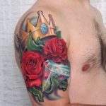 Фото красивые тату цветы 12.08.2019 №035 - beautiful tattoo flowers - tatufoto.com