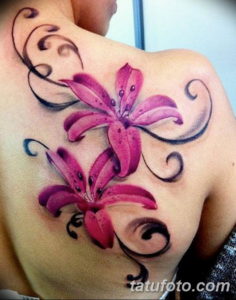 Фото красивые тату цветы 12.08.2019 №083 - beautiful tattoo flowers - tatufoto.com