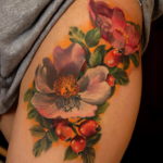 Фото красивые тату цветы 12.08.2019 №098 - beautiful tattoo flowers - tatufoto.com