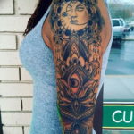 Фото красивый рукав тату 12.08.2019 №001 - beautiful sleeve tattoo - tatufoto.com