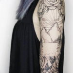 Фото красивый рукав тату 12.08.2019 №002 - beautiful sleeve tattoo - tatufoto.com