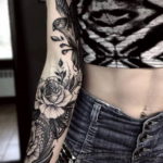 Фото красивый рукав тату 12.08.2019 №005 - beautiful sleeve tattoo - tatufoto.com