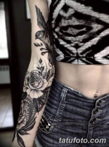 Фото красивый рукав тату 12.08.2019 №005 - beautiful sleeve tattoo - tatufoto.com