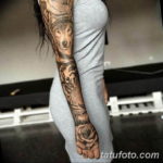 Фото красивый рукав тату 12.08.2019 №006 - beautiful sleeve tattoo - tatufoto.com