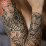 Фото красивый рукав тату 12.08.2019 №012 - beautiful sleeve tattoo - tatufoto.com