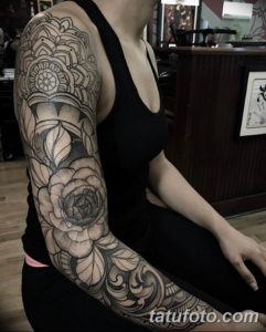 Фото красивый рукав тату 12.08.2019 №013 - beautiful sleeve tattoo - tatufoto.com