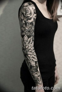 Фото красивый рукав тату 12.08.2019 №022 - beautiful sleeve tattoo - tatufoto.com