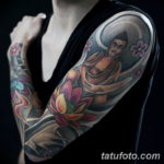 Фото красивый рукав тату 12.08.2019 №023 - beautiful sleeve tattoo - tatufoto.com